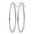 Rhodium-Plated 14K White Gold Hollow Polished Oval Hoop Earrings, 40 mm - View 2