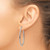 Rhodium-Plated 14K White Gold Hollow Polished Oval Hoop Earrings, 40 mm - View 3