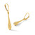 14K Yellow Gold Hollow Diamond-Cut Leverback Drop Earrings, 44 mm - View 5