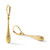 14K Yellow Gold Hollow Diamond-Cut Leverback Drop Earrings, 44 mm - View 6
