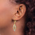 14K Two-Tone Gold Hollow Polished Leverback Drop Earrings, 36 mm - View 3