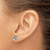 Rhodium-Plated 14K White Gold Hollow Polished Stud Earrings, 8 mm - View 3