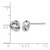 Rhodium-Plated 14K White Gold Hollow Polished Stud Earrings, 8 mm - View 4