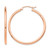 14K Rose Gold Hollow Polished 2 x 35 mm Polished Hoop Earrings