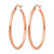 14K Rose Gold Hollow Polished 2 x 35 mm Polished Hoop Earrings - View 2