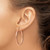 14K Rose Gold Hollow Polished 2 x 35 mm Polished Hoop Earrings - View 3