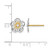 14K Yellow Gold with White Rhodium-Plated Polished and Diamond-Cut Stud Earrings, 10 mm - View 4