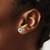Rhodium-Plated 14K White Gold Hollow Polished Faceted Stud Earrings, 8 mm - View 3