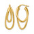 14K Yellow Gold Hollow Polished and Textured Hinged Hoop Earrings, 28 mm