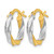 Rhodium-Plated 14K Yellow Gold Hollow with White Rhodium Plating Polished Hoop Earrings, 17 mm - View 2
