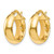 14K Yellow Gold Hollow Polished Hoop Earrings, 17 mm - View 2