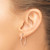 14K Rose Gold Hollow 2 x 25 mm Polished Hoop Earrings - View 3