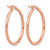 14K Rose Gold Hollow 2 x 30 mm Polished Hoop Earrings - View 4