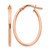 14K Rose Gold Hollow Polished Oval Hoop Earrings, 23 mm