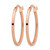 14K Rose Gold Hollow Polished Oval Hoop Earrings, 23 mm - View 2