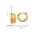 14K Yellow Gold 5.5 mm X 10.5 mm Wide Ridged Huggie Hoop Earrings - View 3