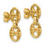 14K Yellow Gold Double 7.55 mm Mariner Link Dangle Earrings - View 3