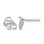 Sterling Silver Rhodium-Plated Polished Cownose Stingray Stud Earrings, 8.3 mm