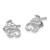 Sterling Silver Rhodium-Plated Polished Cownose Stingray Stud Earrings, 8.3 mm - View 2