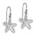 Sterling Silver Rhodium-Plated Polished Gold-Tone Star Fish Dangle French Wire Earrings, 28 mm - View 4