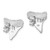 Sterling Silver Rhodium-Plated Polished Bull Shark Stud Earrings, 14.5 mm - View 4