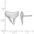 Sterling Silver Rhodium-Plated Polished Bull Shark Stud Earrings, 14.5 mm - View 5