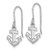 Sterling Silver Rhodium-Plated Polished Anchor Dangle French Wire Earrings, 24 mm - View 2