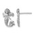 Sterling Silver Rhodium-Plated Antiqued Mermaid Stud Earrings, 15.8 mm