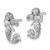Sterling Silver Rhodium-Plated Antiqued Mermaid Stud Earrings, 15.8 mm - View 2