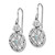 Sterling Silver Rhodium-Plated Polished Cubic Zirconia Compass Dangle French Wire Earrings, 34 mm - View 2