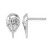 Sterling Silver Rhodium-Plated Polished Horseshoe Crab Stud Earrings, 14 mm