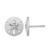 Sterling Silver Rhodium-Plated Textured Sand Dollar Stud Earrings, 12.2 mm