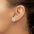 Sterling Silver Rhodium-Plated Textured Sand Dollar Stud Earrings, 12.2 mm - View 3