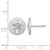 Sterling Silver Rhodium-Plated Textured Sand Dollar Stud Earrings, 12.2 mm - View 5