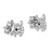 Sterling Silver Rhodium-Plated Polished Blue Crystal Crab Stud Earrings, 10 mm - View 4