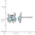 Sterling Silver Rhodium-Plated Polished Blue Crystal Crab Stud Earrings, 10 mm - View 5
