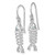 Sterling Silver Rhodium-Plated Polished Crystal Eye Bonefish Dangle French Wire Earrings, 33 mm - View 2