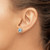 Sterling Silver Rhodium-Plated Polished Blue Crystal Sun Stud Earrings, 10.5 mm - View 3