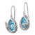 Sterling Silver Rhodium-Plated Crystal Mermaid Tail Dangle French Wire Earrings, 30 mm - View 2