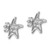 Sterling Silver Rhodium-Plated Polished and Textured Crystal Starfish Stud Earrings, 15.4 mm - View 4