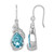 Sterling Silver Rhodium-Plated Polished Cubic Zirconia Mermaid Dangle French Wire Earrings, 38.5 mm