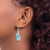 Sterling Silver Rhodium-Plated Polished Cubic Zirconia Mermaid Dangle French Wire Earrings, 38.5 mm - View 3