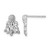 Sterling Silver Rhodium-Plated Polished Octopus Stud Earrings, 12.5 mm