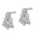 Sterling Silver Rhodium-Plated Polished Octopus Stud Earrings, 12.5 mm - View 2