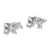 Sterling Silver Rhodium-Plated Antiqued Sandpiper Stud Earrings, 7 mm - View 4