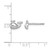 Sterling Silver Rhodium-Plated Polished Whale Stud Earrings, 6 mm - View 5