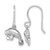 Sterling Silver Rhodium-Plated Manatee Dangle Earrings, 25 mm