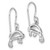 Sterling Silver Rhodium-Plated Manatee Dangle Earrings, 25 mm - View 4