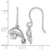 Sterling Silver Rhodium-Plated Manatee Dangle Earrings, 25 mm - View 5
