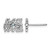 Sterling Silver Rhodium-Plated Polished 'Make Waves' Crystal Stud Earrings, 7.7 mm